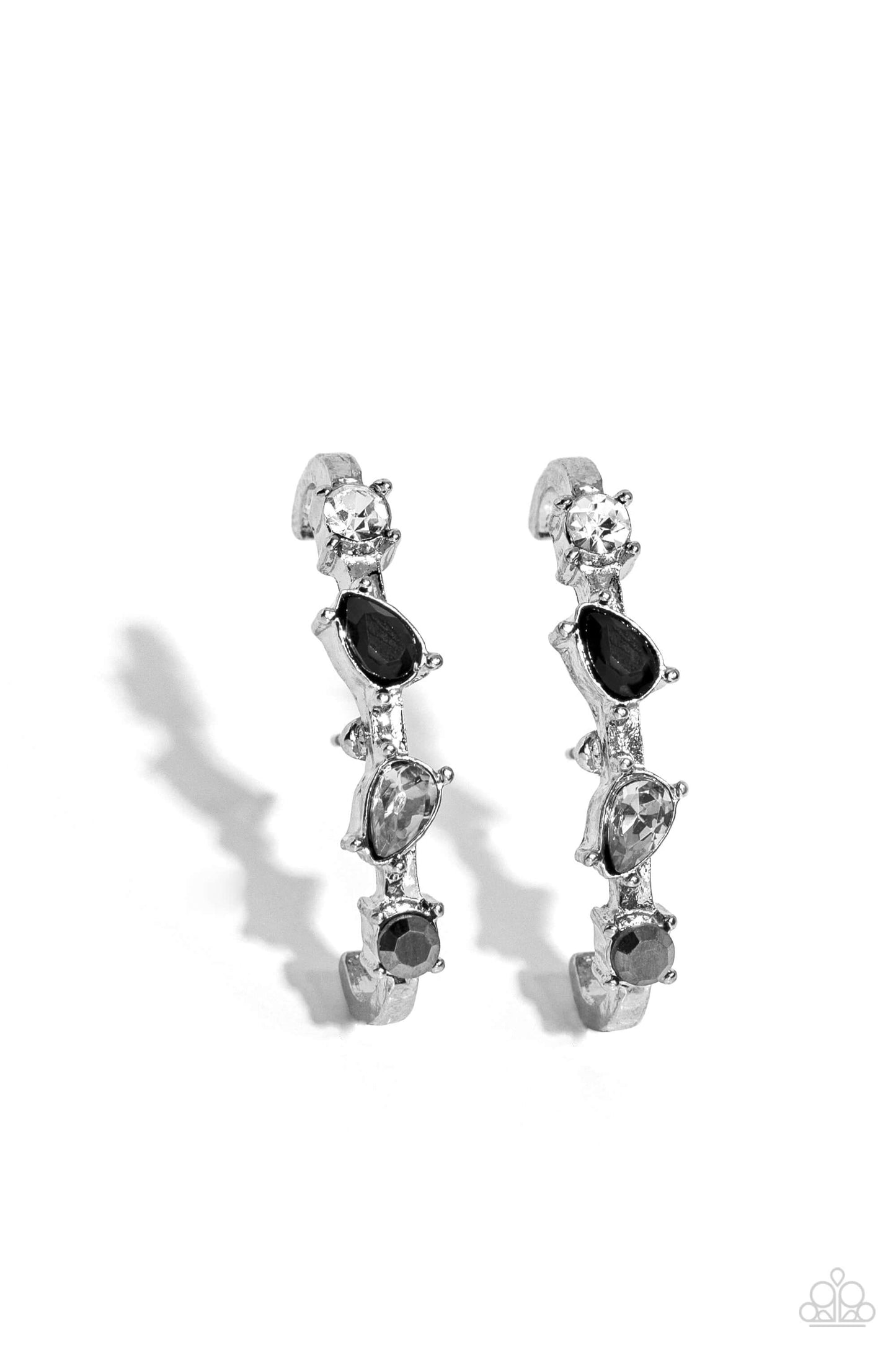 Trendy Twists - Black Paparazzi Cuff Earrings $5 Jewelry with Janet Morgan Earrings