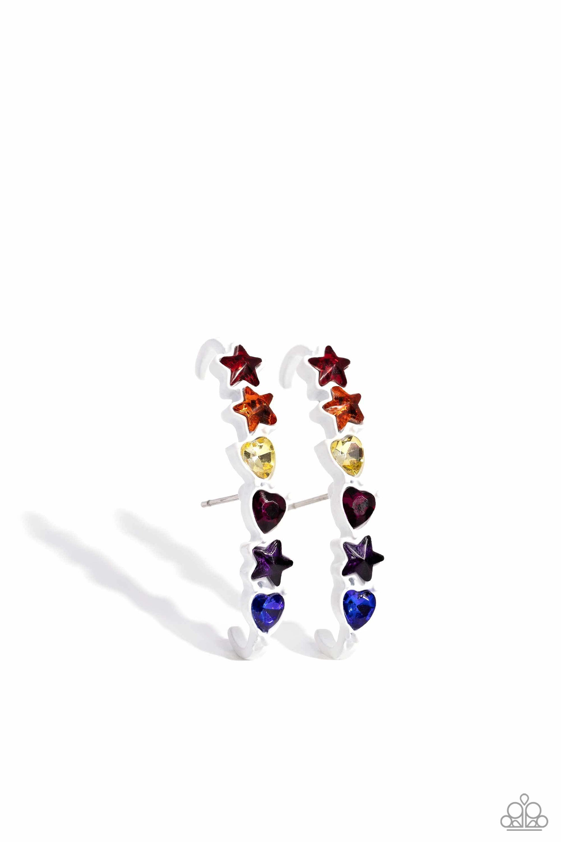 In Good Shape - Multi Paparazzi Ear Cuff Post Style Earrings $5 Jewelry with Janet Morgan Earrings