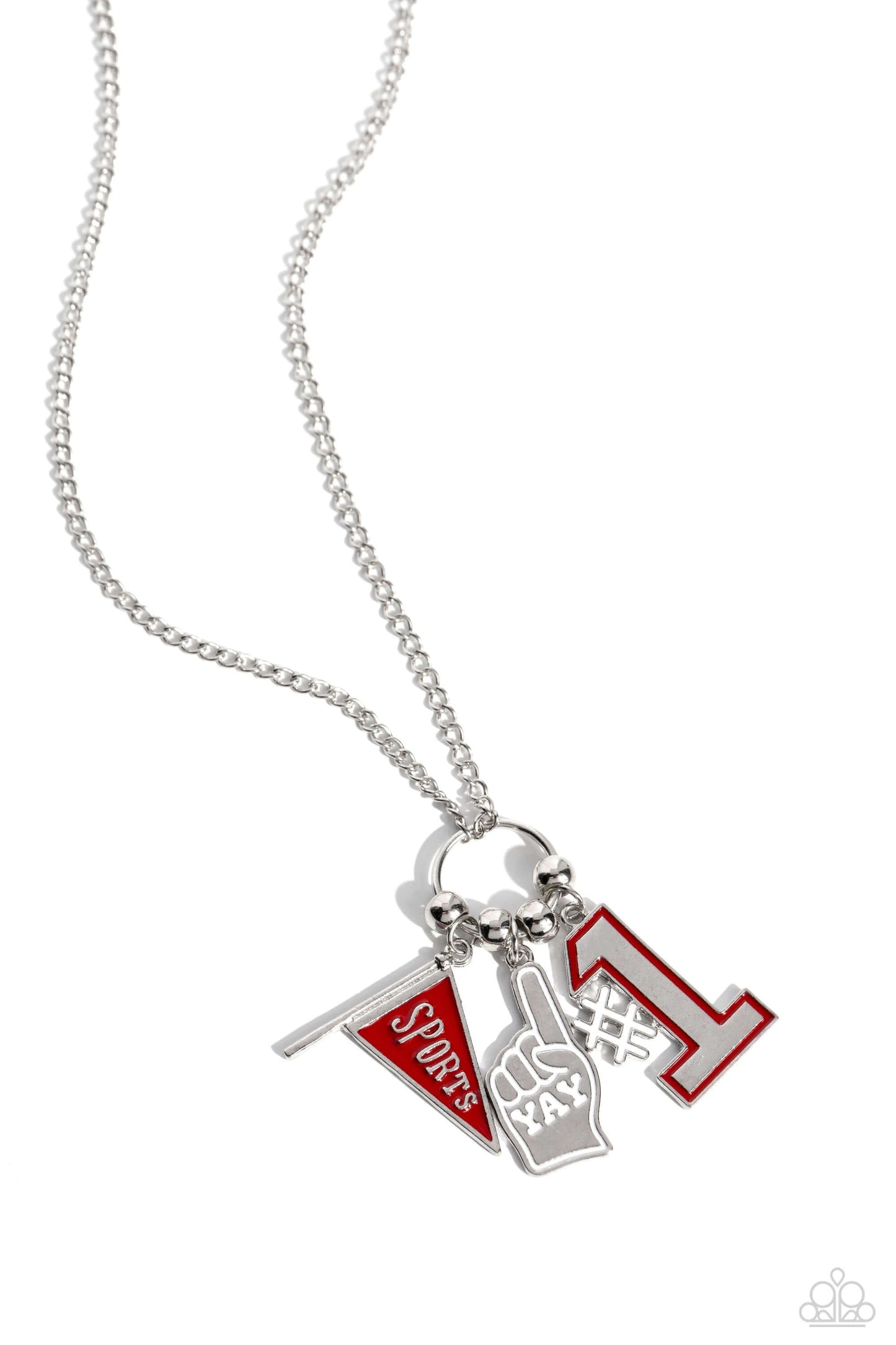 Cheering Section - Red Paparazzi Sports Necklace $5 Jewelry with Janet Morgan Necklaces