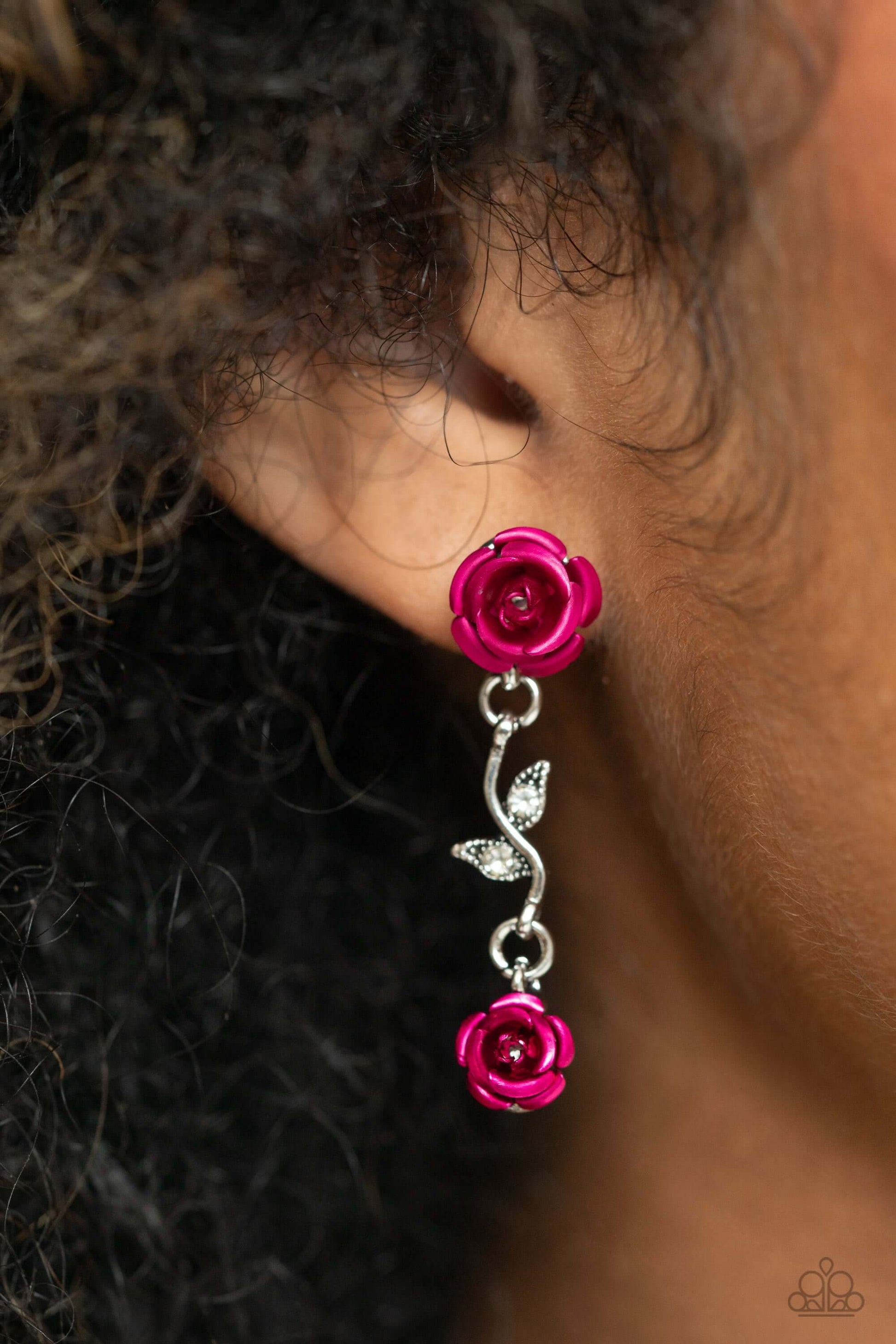 Led by the ROSE - Pink Paparazzi Earrings $5 Jewelry with Janet Morgan EARRINGS