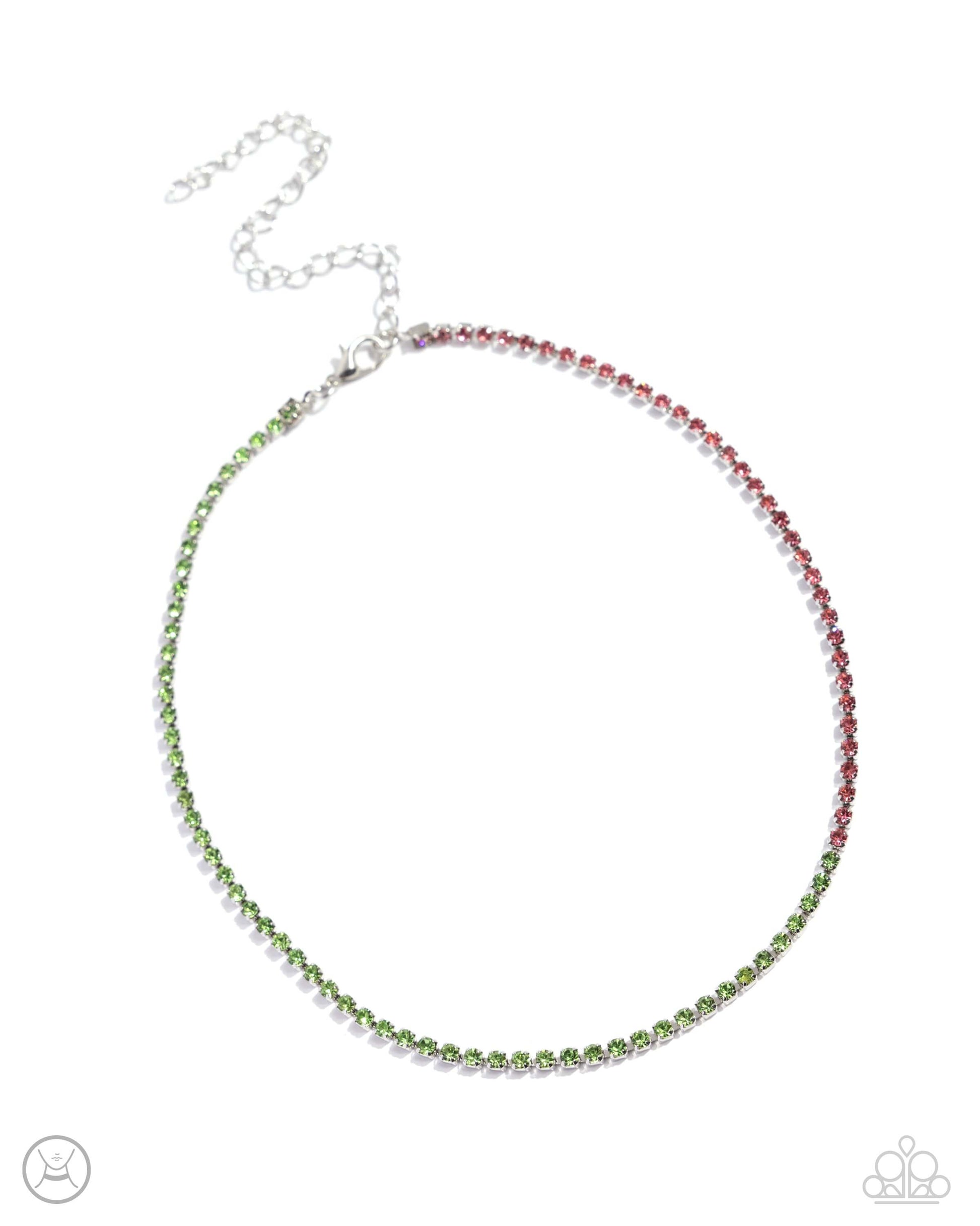 Dedicated Duo - Green Paparazzi Necklace $5 Jewelry with Janet Morgan Necklaces