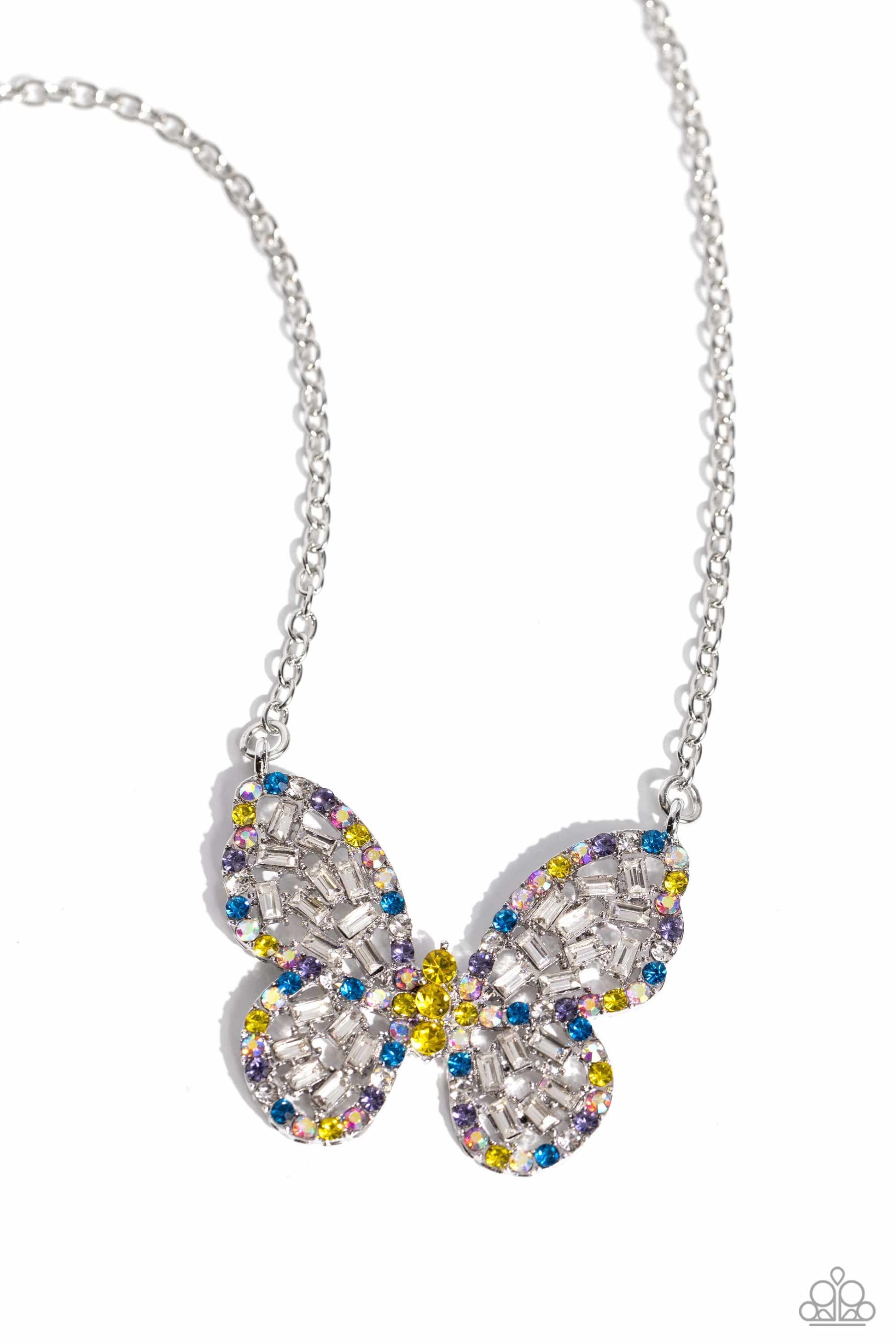 Aerial Academy - Yellow Paparazzi Butterfly Necklace $5 Jewelry with Janet Morgan Necklaces