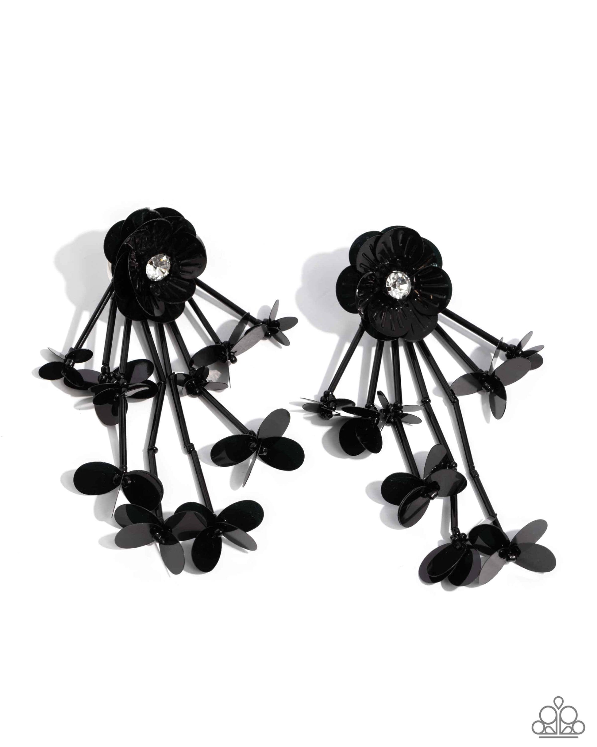 Floral Future - Black Paparazzi Life of the Party Earring $5 Jewelry with Janet Morgan Earrings