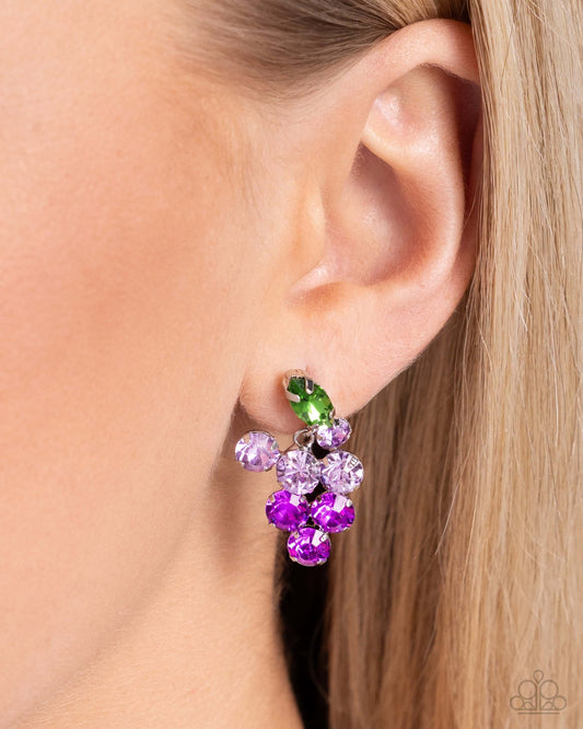 Grapevine Grace - Purple Paparazzi Earrings $5 Jewelry with Janet Morgan Earrings