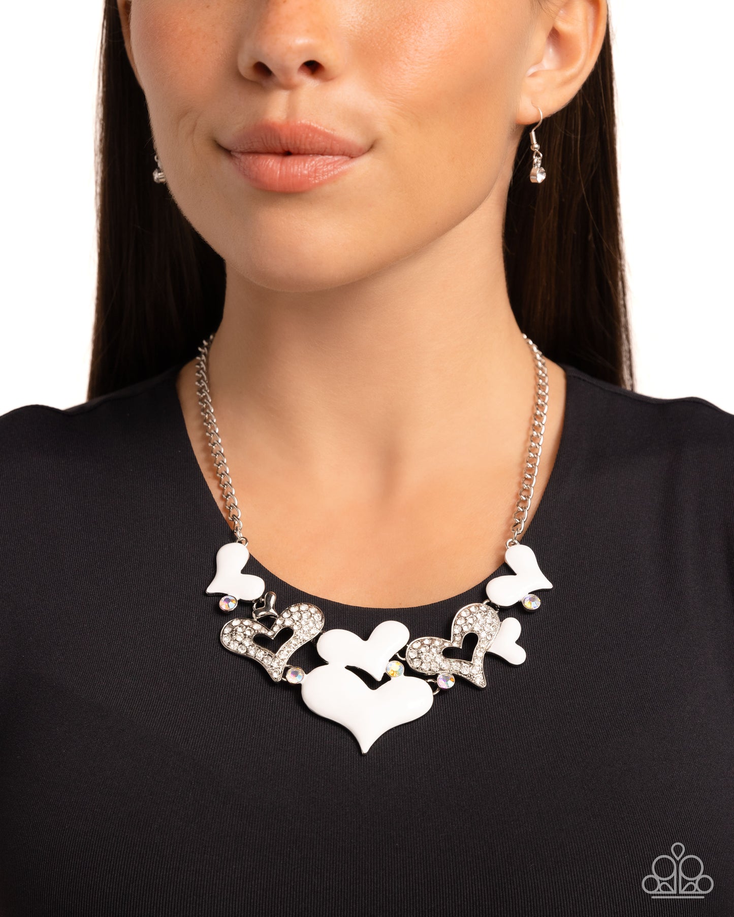 PREORDER ~ Room in My Heart for More - White Paparazzi Necklace