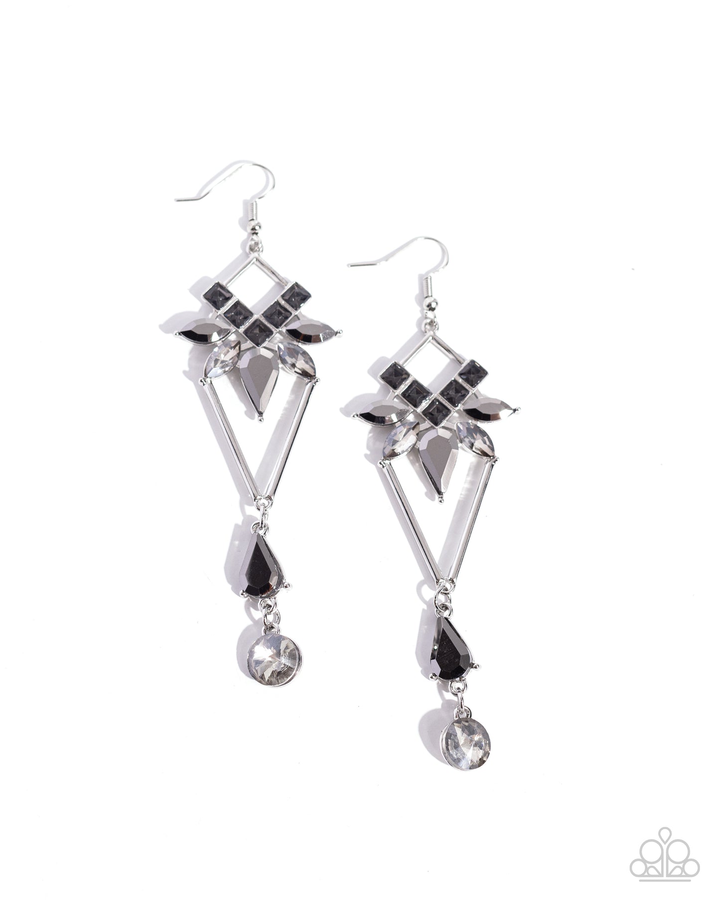 PREORDER ~ Shoulder-Dusting Shimmer - Silver Paparazzi Earrings