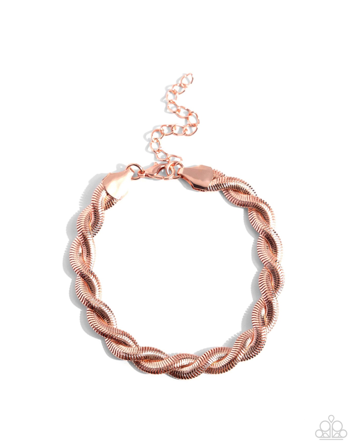 Tasteful Twists - Copper Paparazzi Bracelet Accessories,Bracelet,Copper