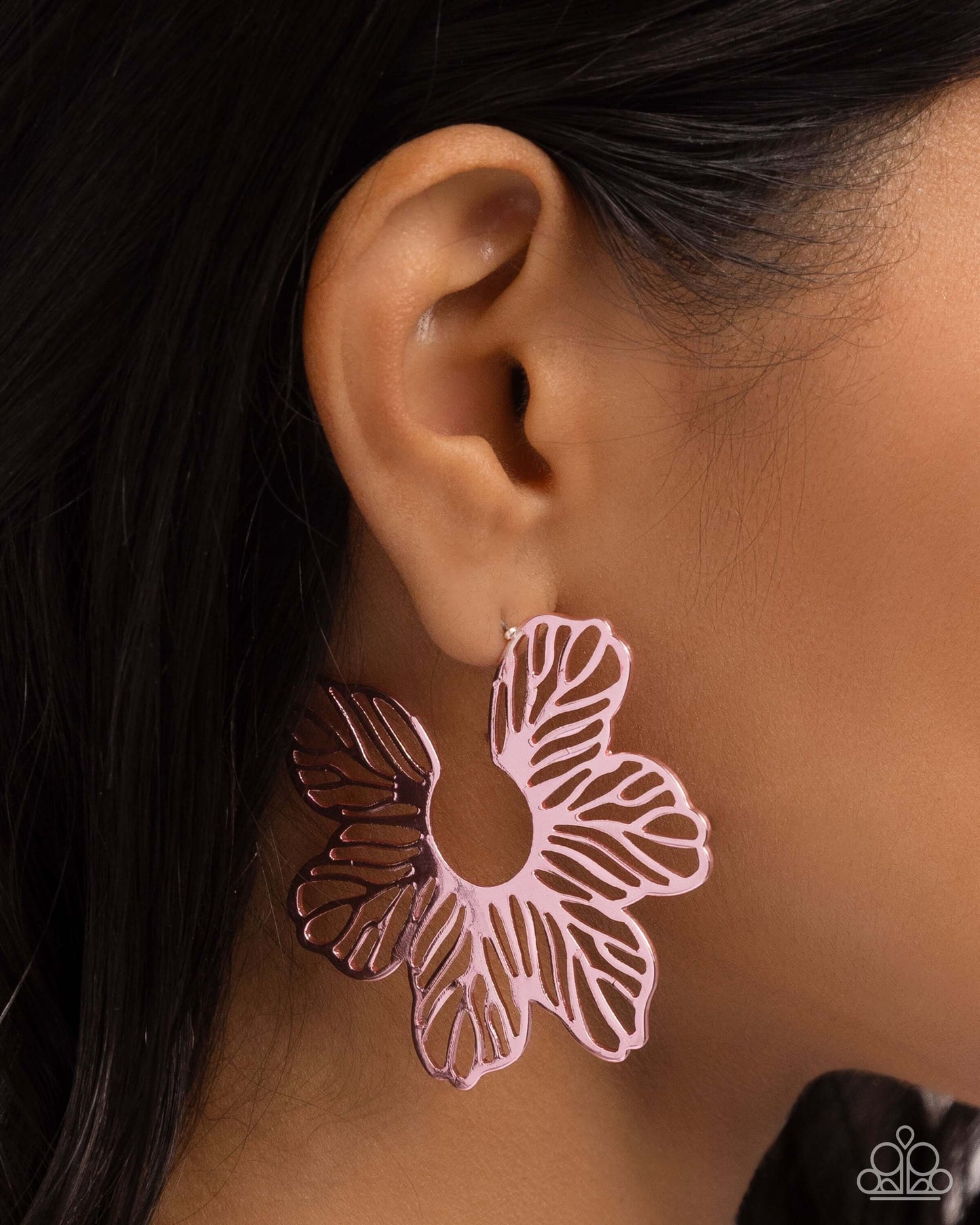 Floral Fame - Pink Paparazzi Earrings $5 Jewelry with Janet Morgan Earrings