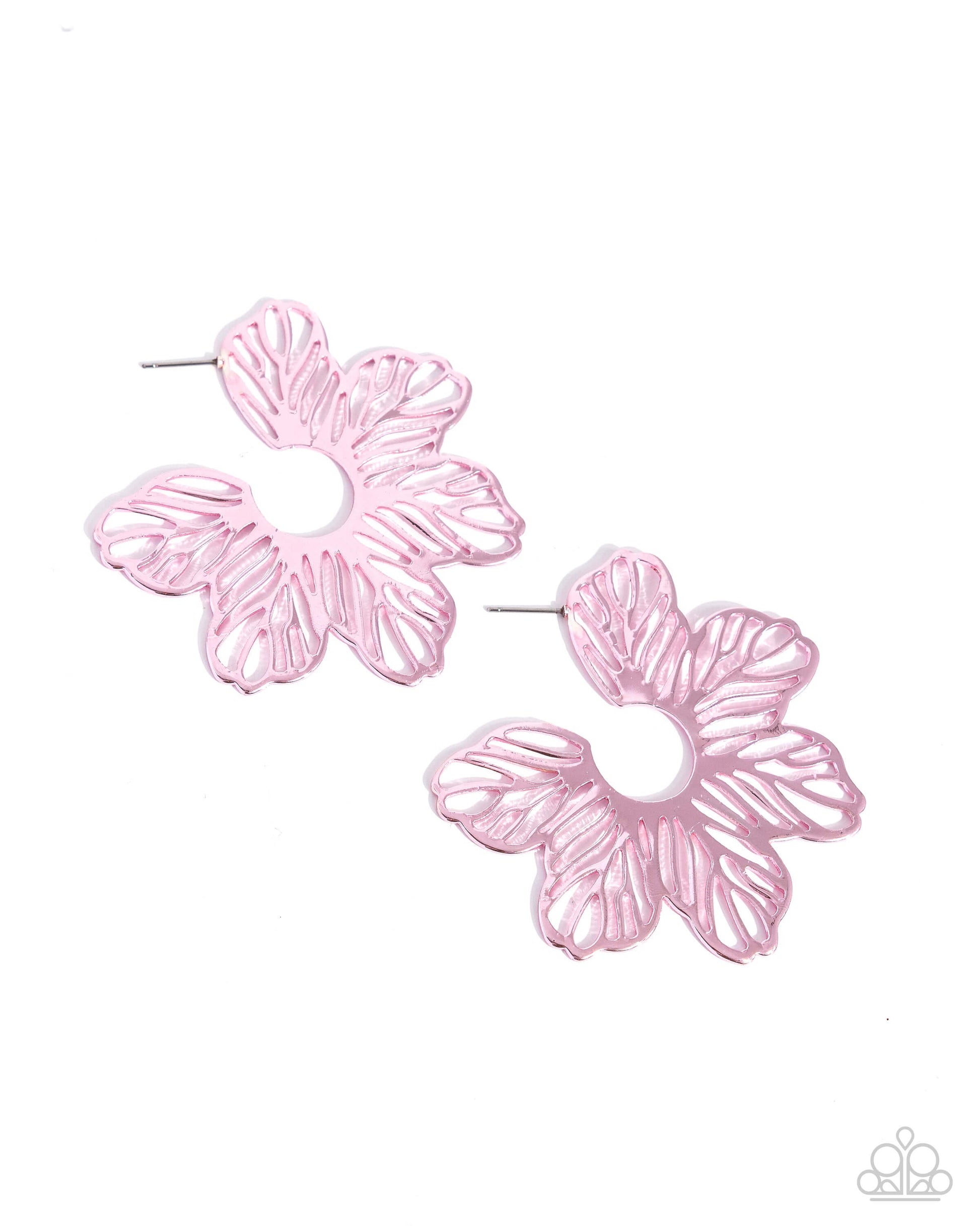 Floral Fame - Pink Paparazzi Earrings $5 Jewelry with Janet Morgan Earrings