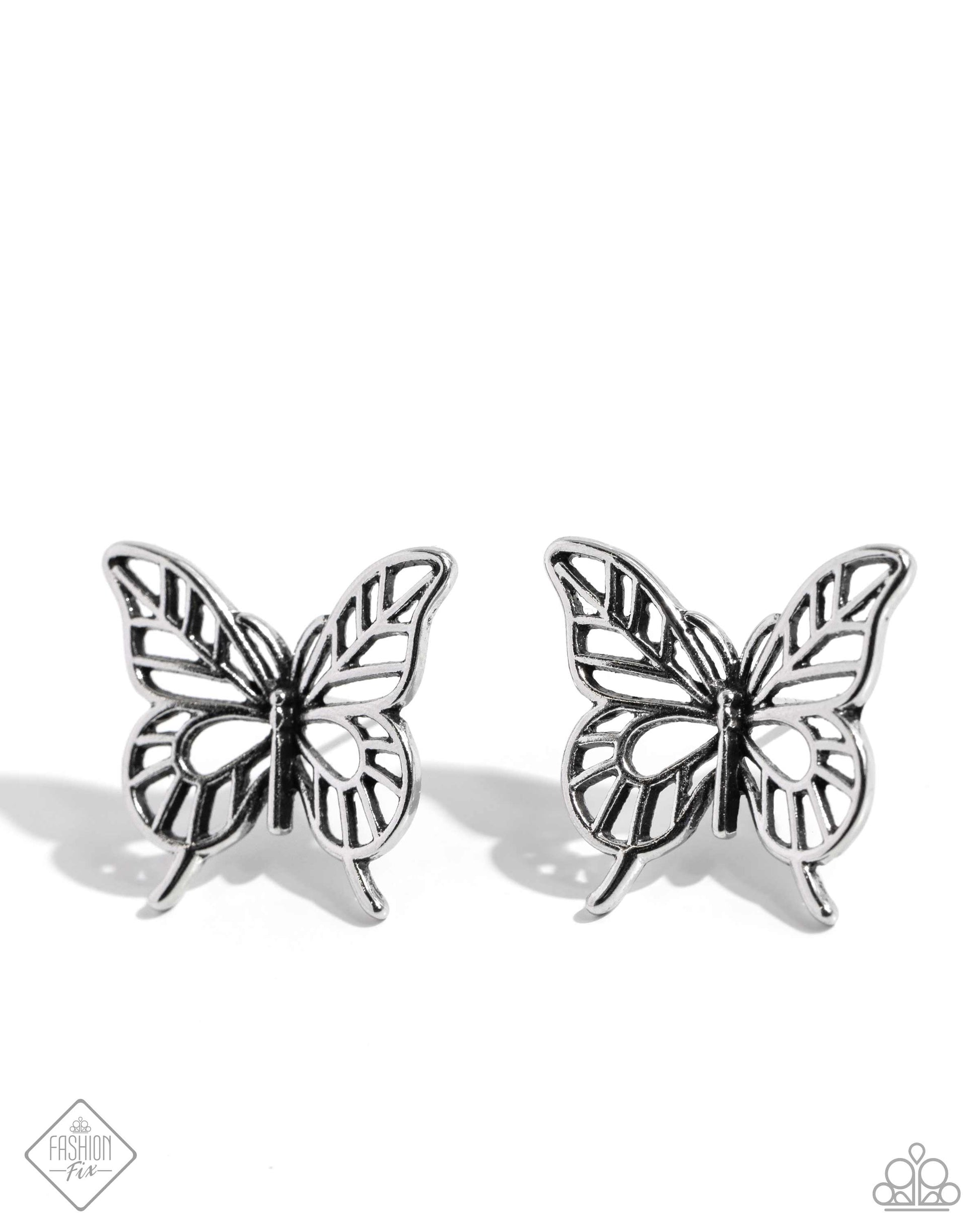 High and FLIGHTY - Silver Paparazzi Butterfly Earrings $5 Jewelry with Janet Morgan Earrings