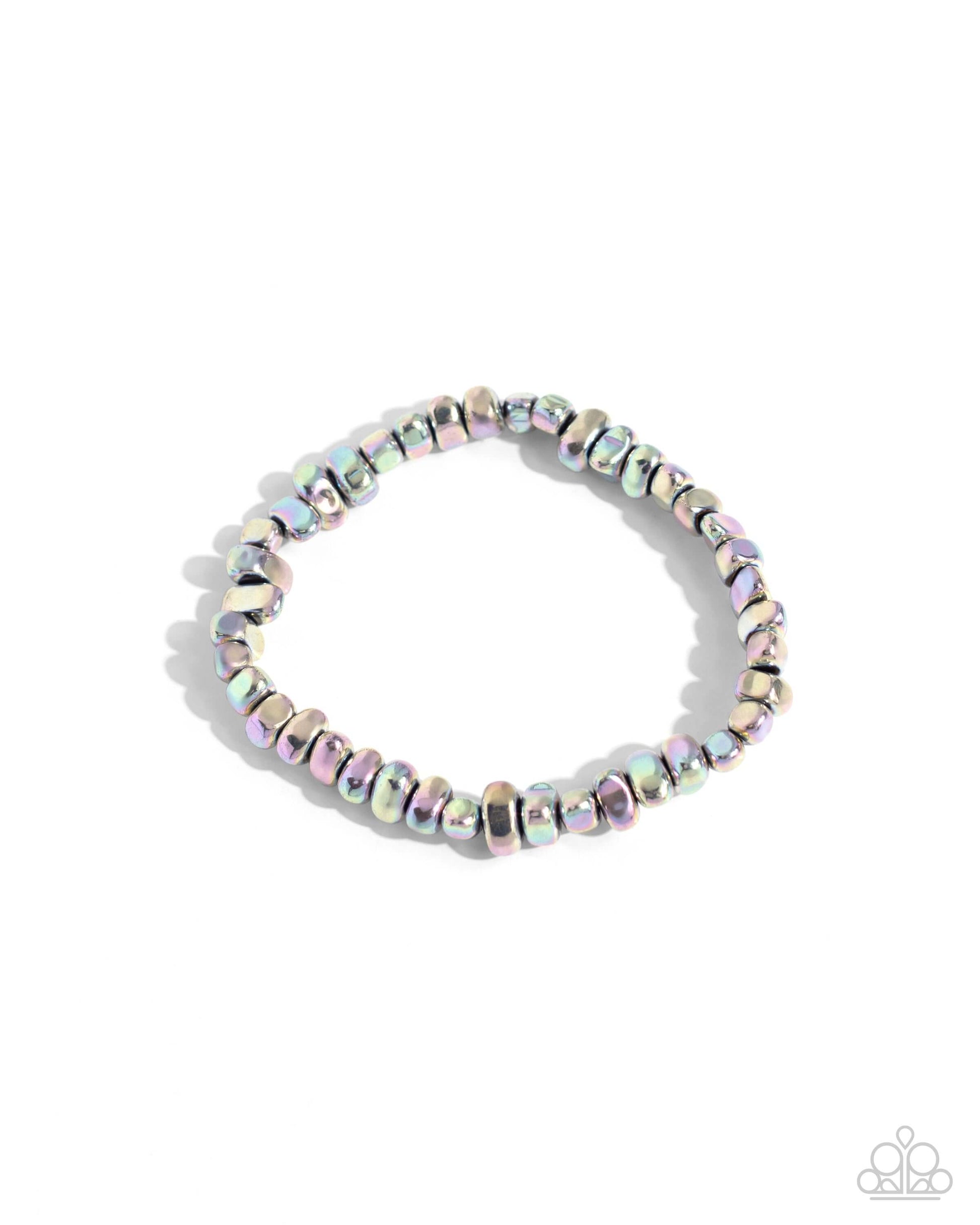 Charming Caliber - Pink Paparazzi Bracelet Accessories,Bracelet,Multicolor,Oil Spill,Pink,Stretchy