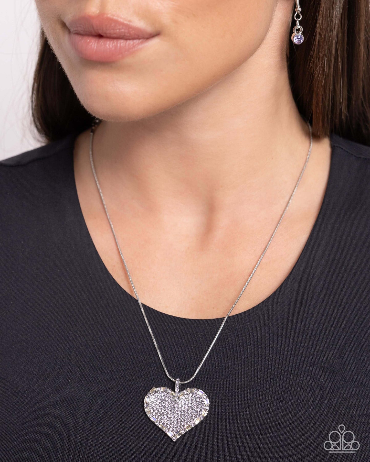 Affectionate Advance - Purple Heart Paparazzi Necklace $5 Jewelry with Janet Morgan Necklaces