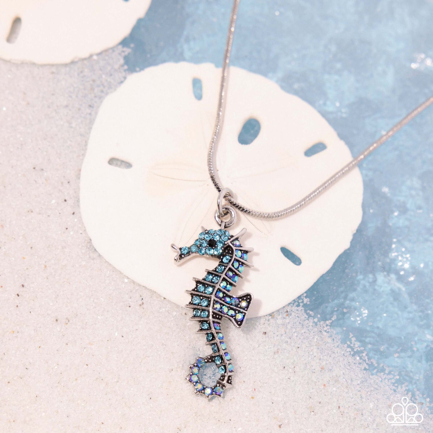 Seahorse Shanty - Blue Paparazzi Necklace $5 Jewelry with Janet Morgan Necklaces