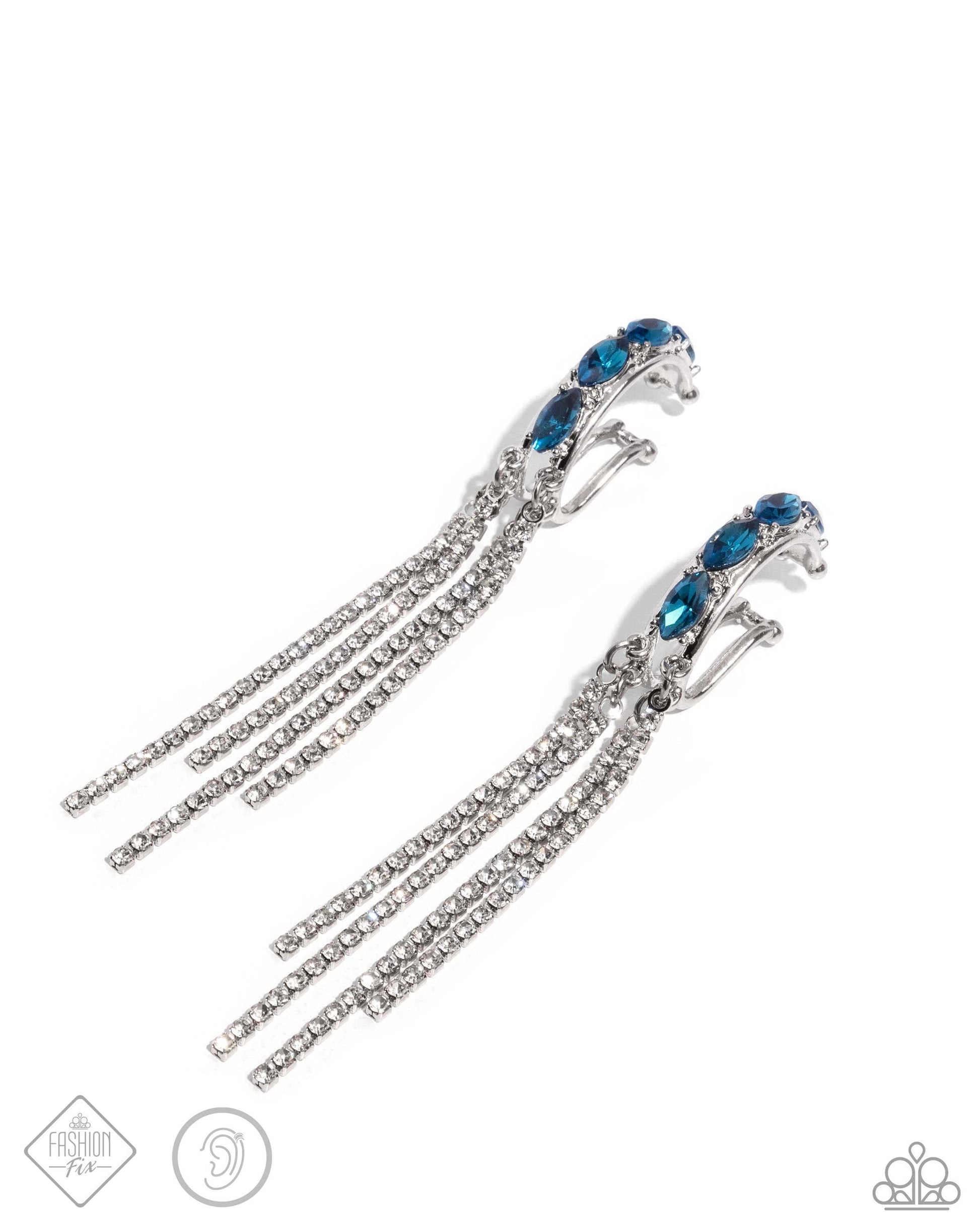 Feminine Fascination - Blue Paparazzi Earrings $5 Jewelry with Janet Morgan Earrings