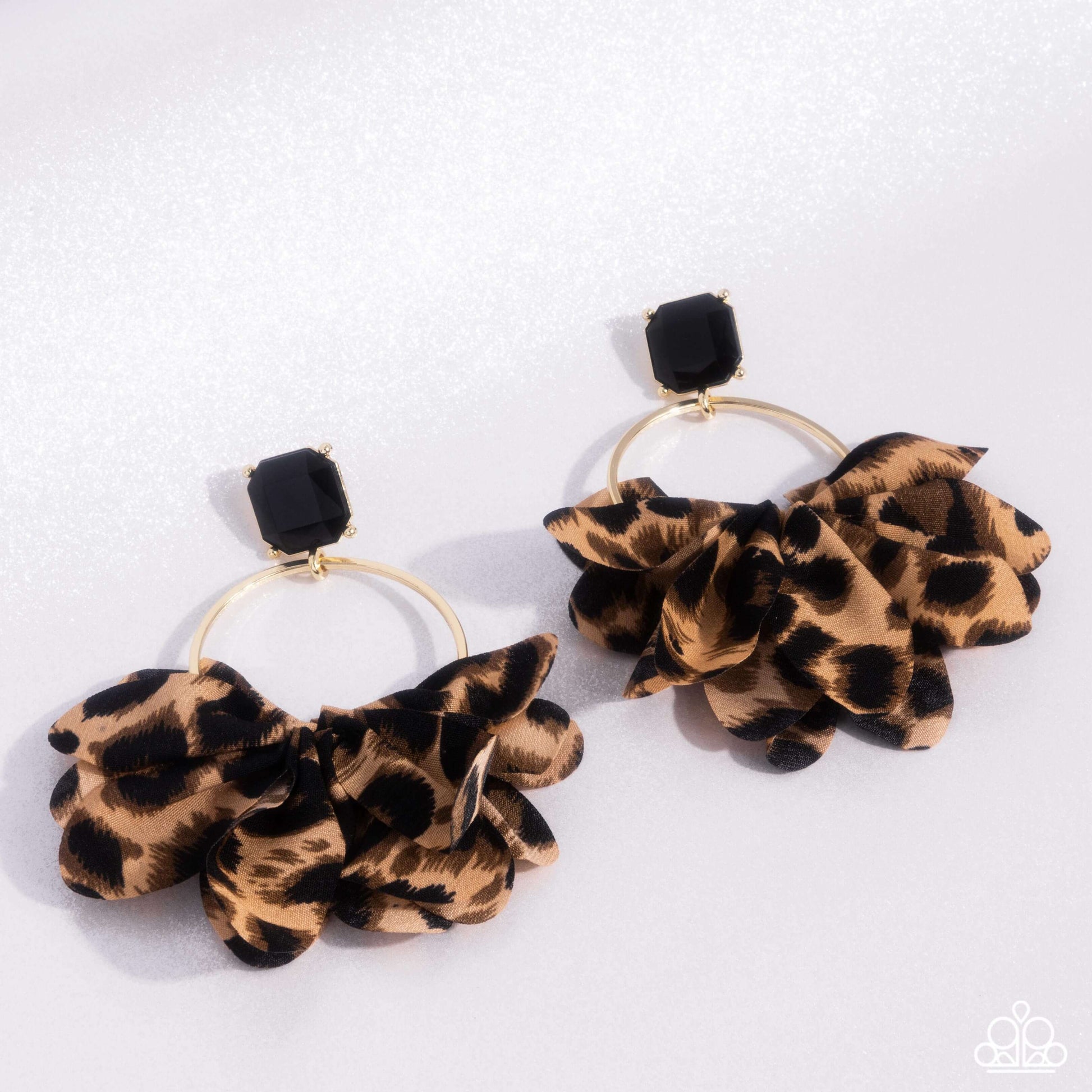 Charming Cheetah - Gold Paparazzi Earrings Accessories,Animal Print,earrings,Gold,Life of the Party Exclusive,Post