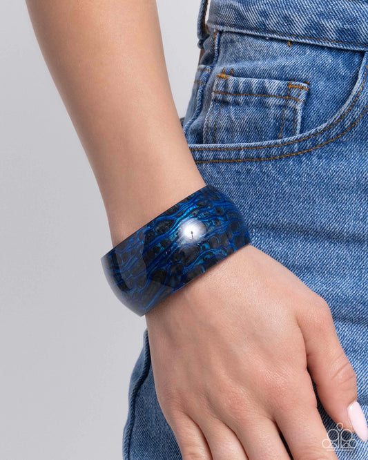 Radical Rendezvous - Blue Paparazzi Cuff Bracelet Accessories,Blue,Bracelet,Cuff