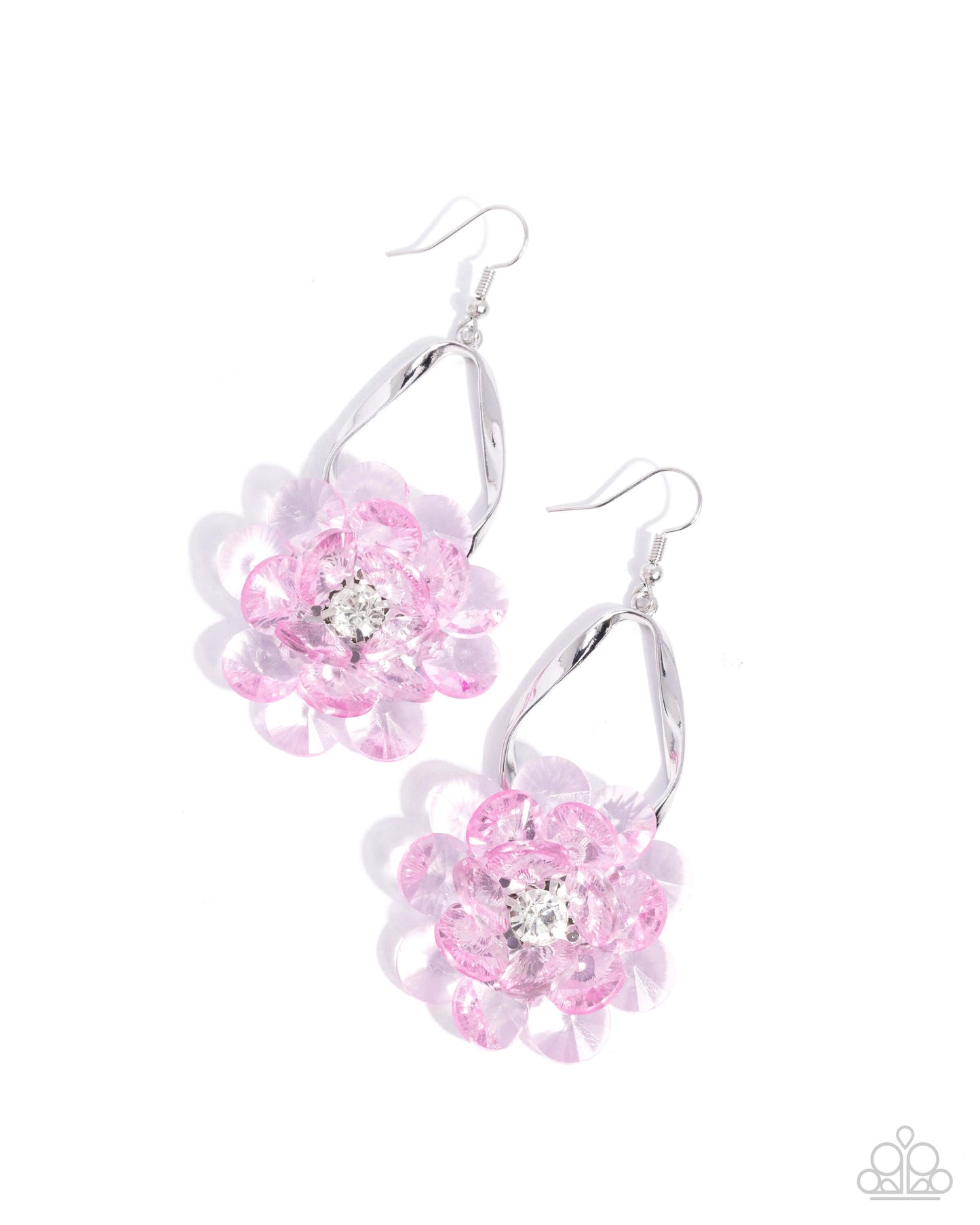 Have It All - Pink Paparazzi Floral Earrings Accessories,earrings,Floral,Pink