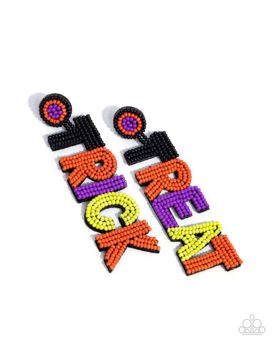 Halloween Hallmark - Multi Paparazzi Earrings Accessories,earrings,Multicolor,Seasonal,Seedbeads