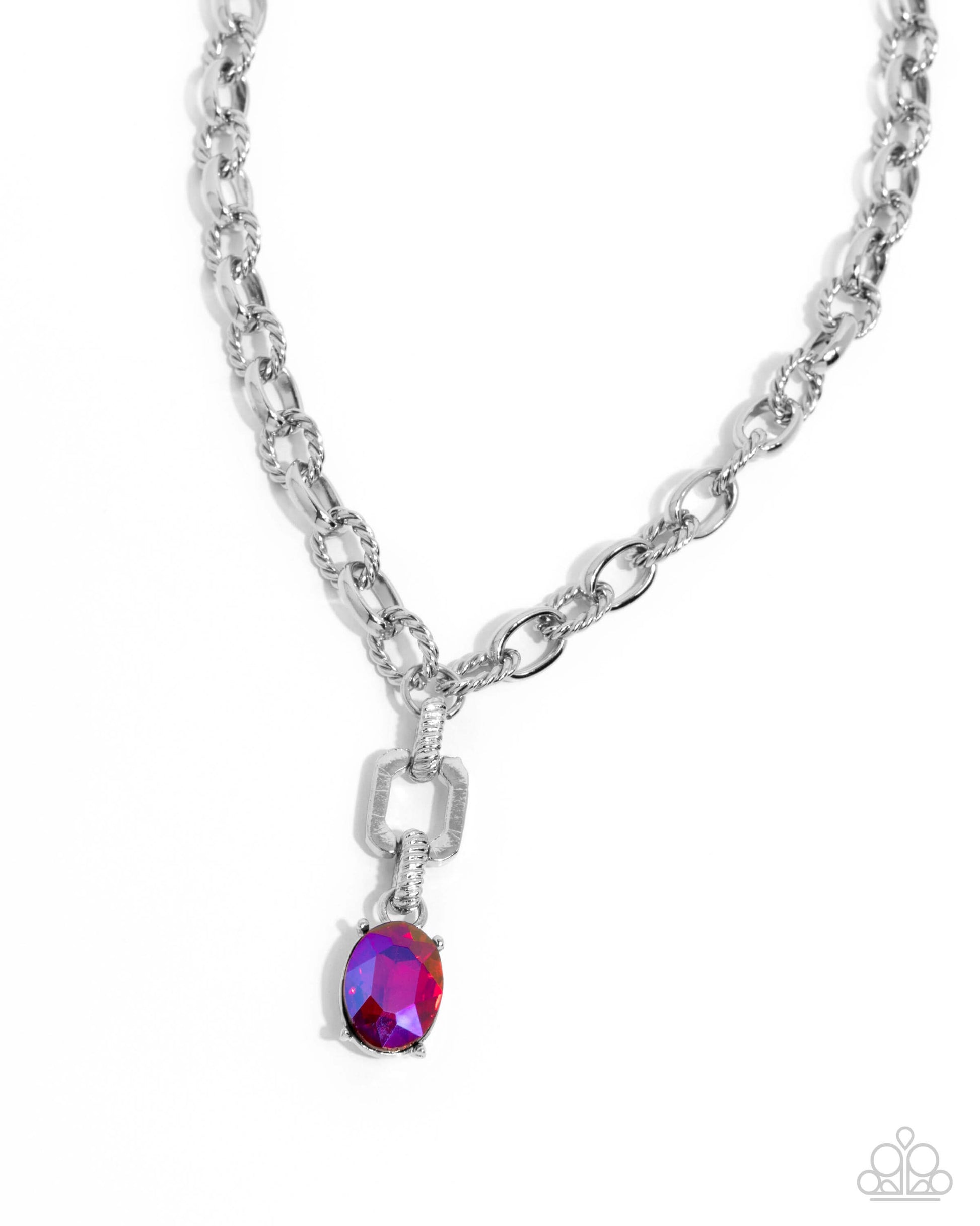 Refulgent Recognition - Pink Paparazzi Iridescent Necklace $5 Jewelry with Janet Morgan Necklaces