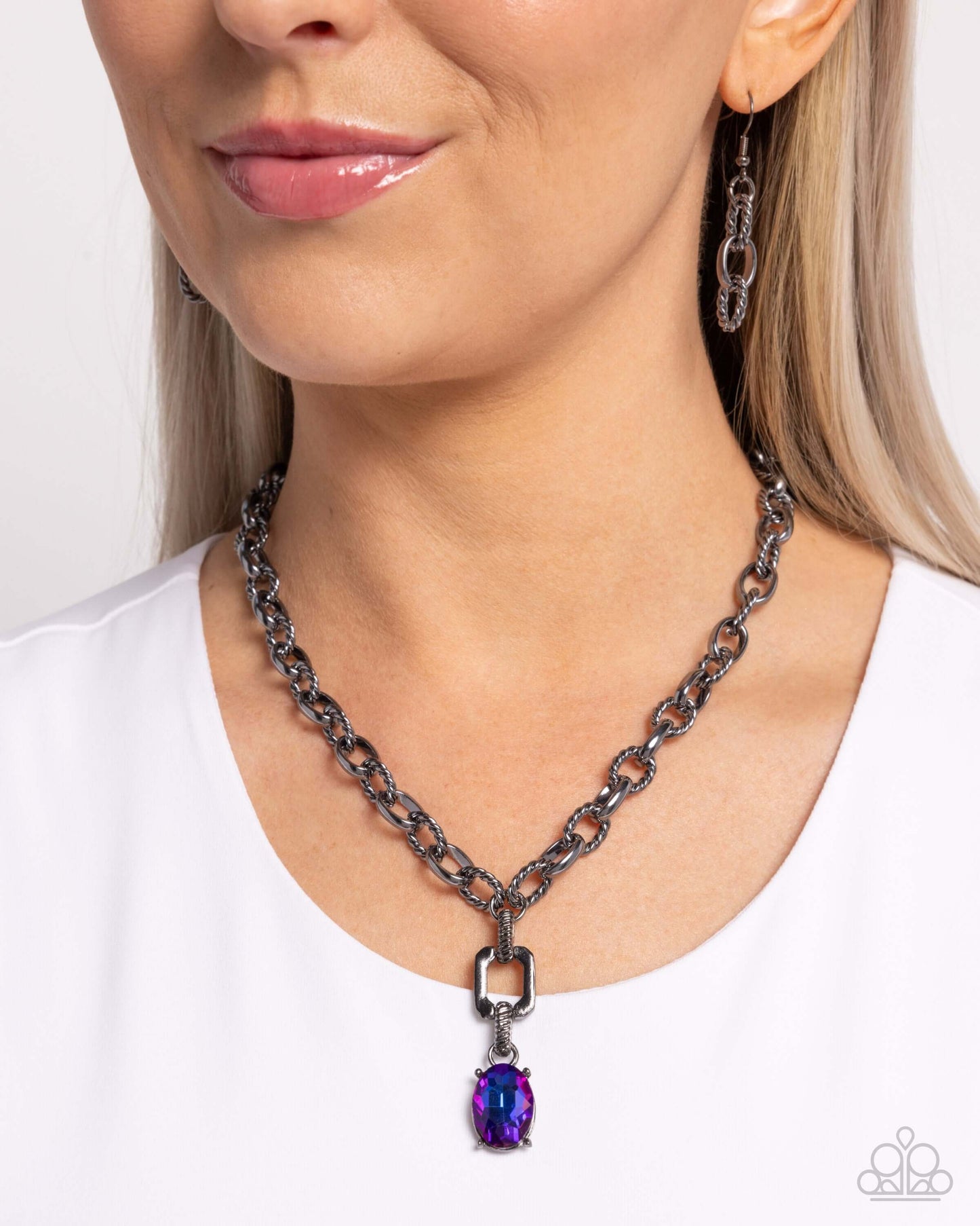 Refulgent Recognition - Purple Paparazzi Necklace $5 Jewelry with Janet Morgan Necklaces