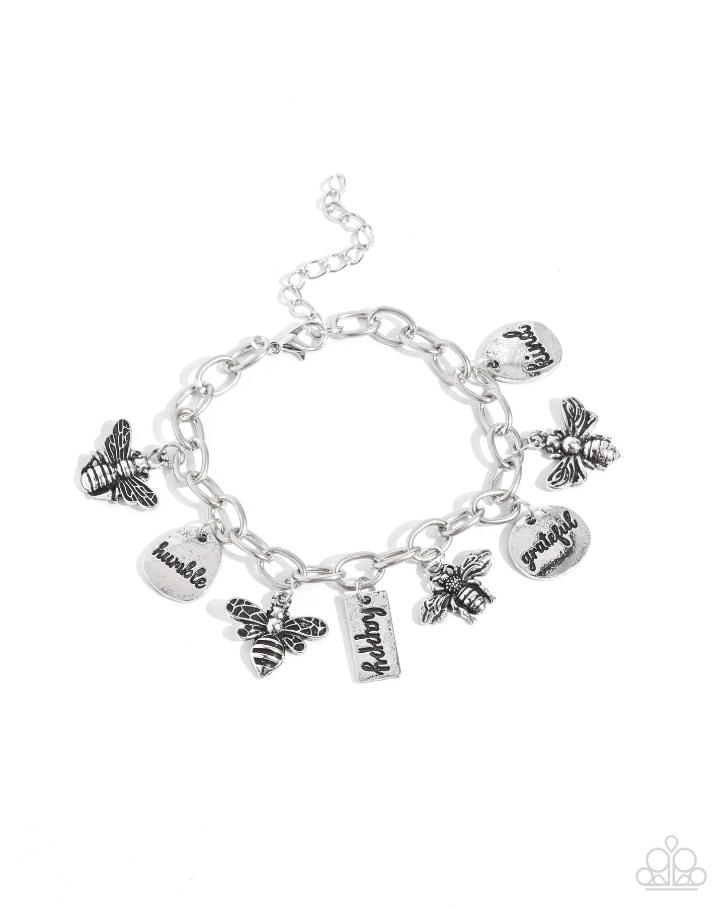 Compassionate Charm - Silver Paparazzi Bracelet Accessories,Bracelet,Charms,Faith,Silver