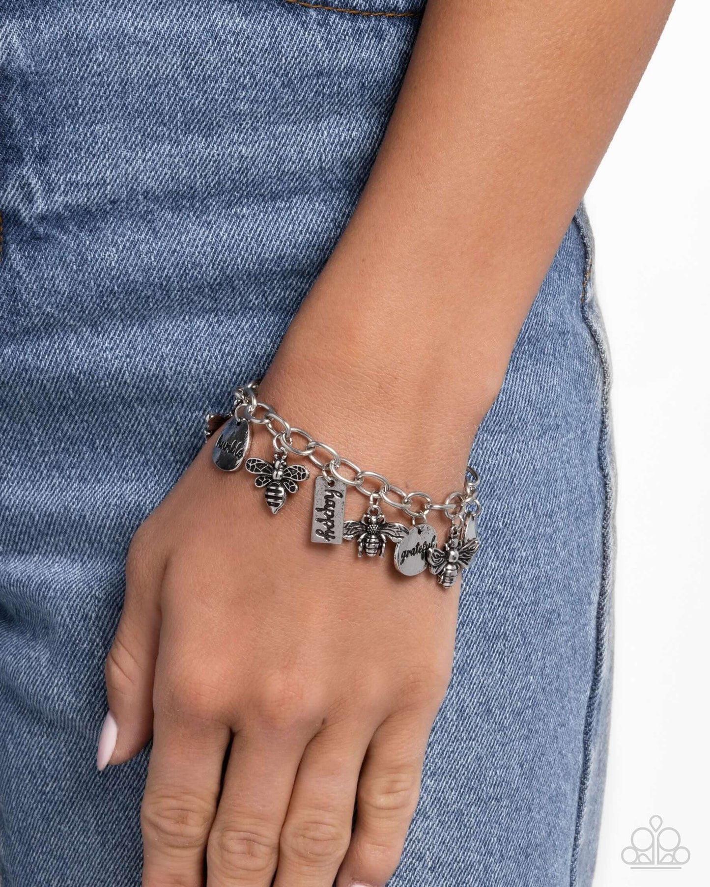 Compassionate Charm - Silver Paparazzi Bracelet Accessories,Bracelet,Charms,Faith,Silver