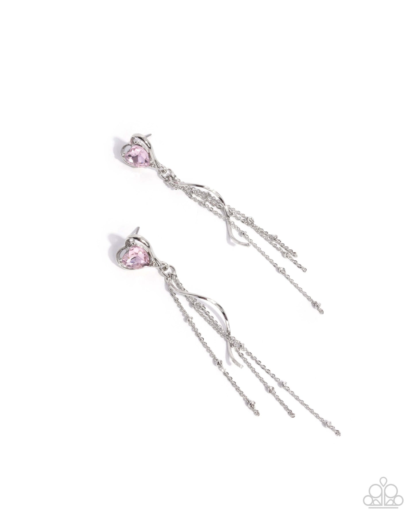 Simply Smitten - Pink Paparazzi Heart Earrings $5 Jewelry with Janet Morgan Earrings