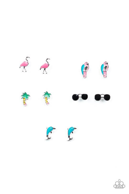 Beach Theme Post Children's Earrings - Paparazzi Starlet Shimmer (Set of 5) $5 Jewelry with Janet Morgan EARRINGS