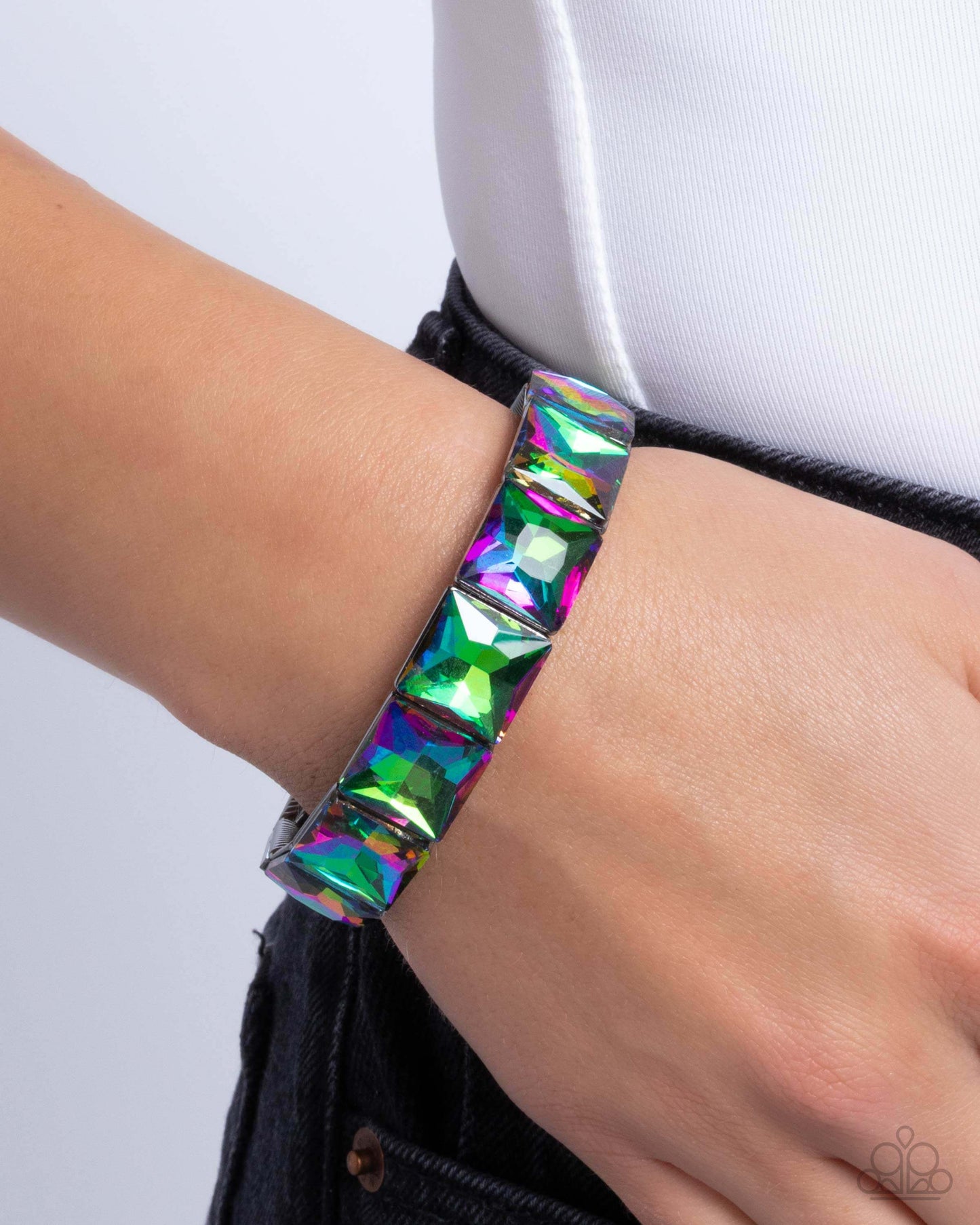 Upscale Funk Paparazzi Stretchy Oil Spill Bracelet $5 Jewelry with Janet Morgan Bracelets