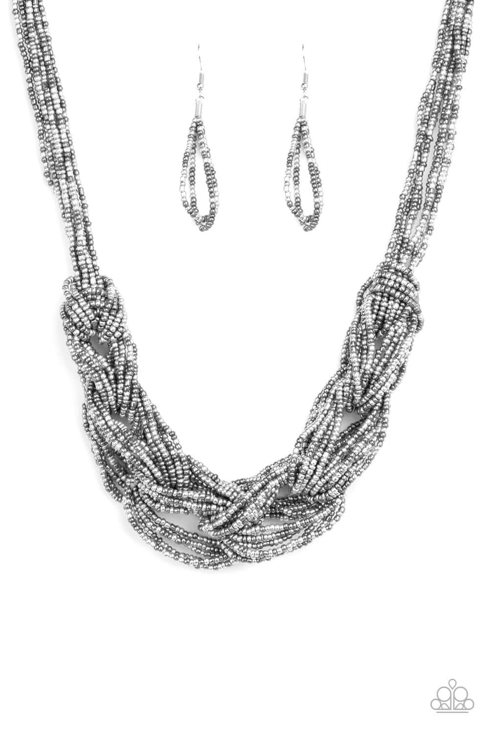 City Catwalk - Silver - Paparazzi Accessories Necklace $5 Jewelry with Janet Morgan Necklace