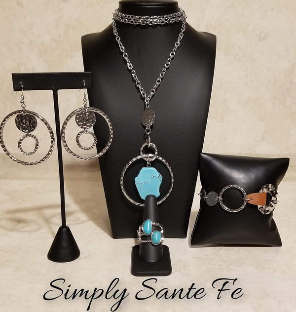 PAPARAZZI FASHION FIX AUGUST 2022 SIMPLY SANTA FE COMPLETE TREND BLEND $5 Jewelry with Janet Morgan Jewelry Set