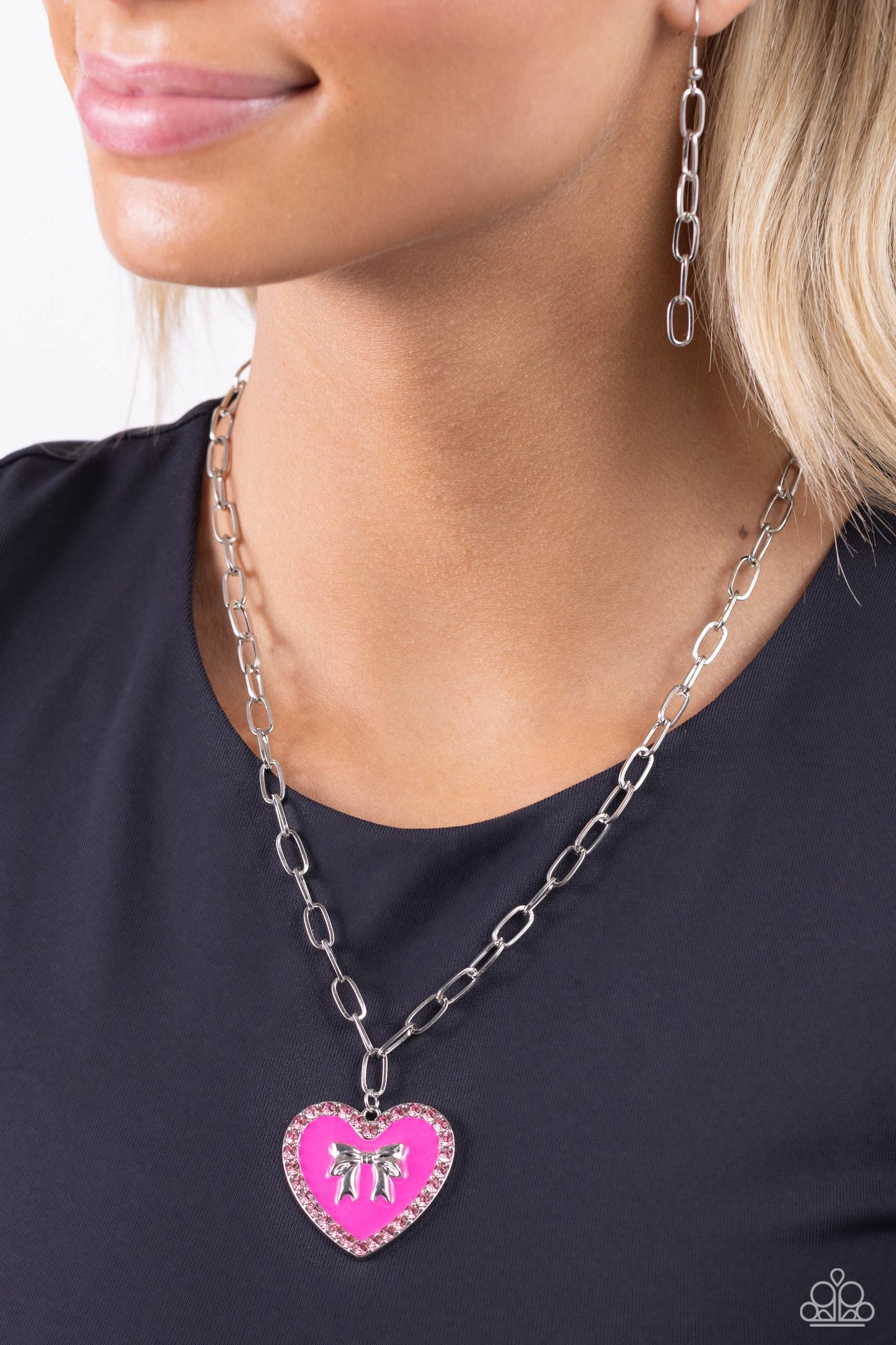 Romantic Gesture - Pink Paparazzi Necklaces $5 Jewelry with Janet Morgan Necklace