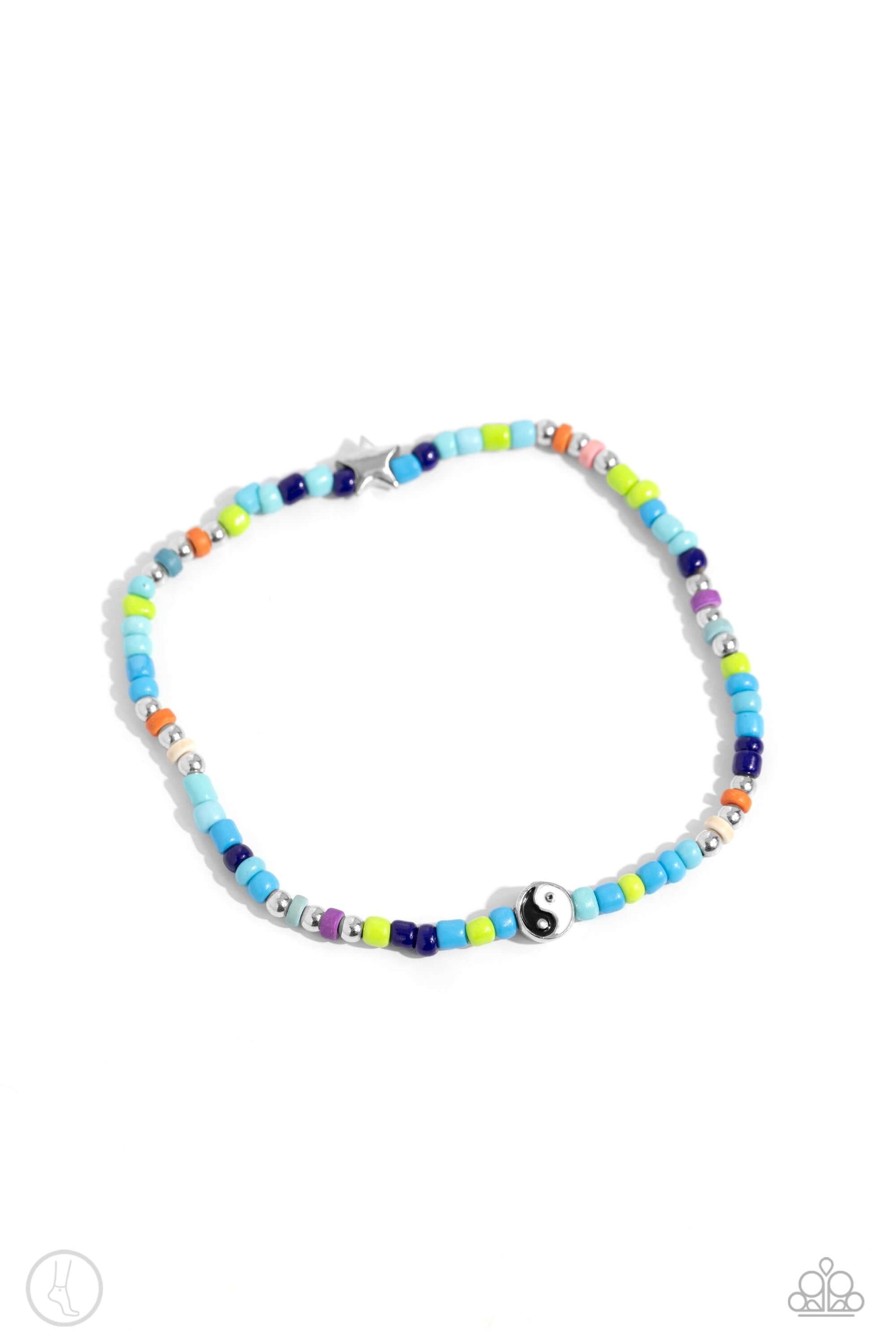 Seize the Shapes - Blue Paparazzi Anklet $5 Jewelry with Janet Morgan Anklet