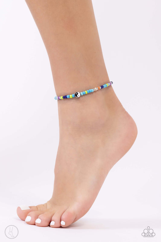 Seize the Shapes - Blue Paparazzi Anklet $5 Jewelry with Janet Morgan Anklet