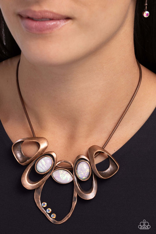 Gleaming Gala - Copper Paparazzi Necklace $5 Jewelry with Janet Morgan Necklaces