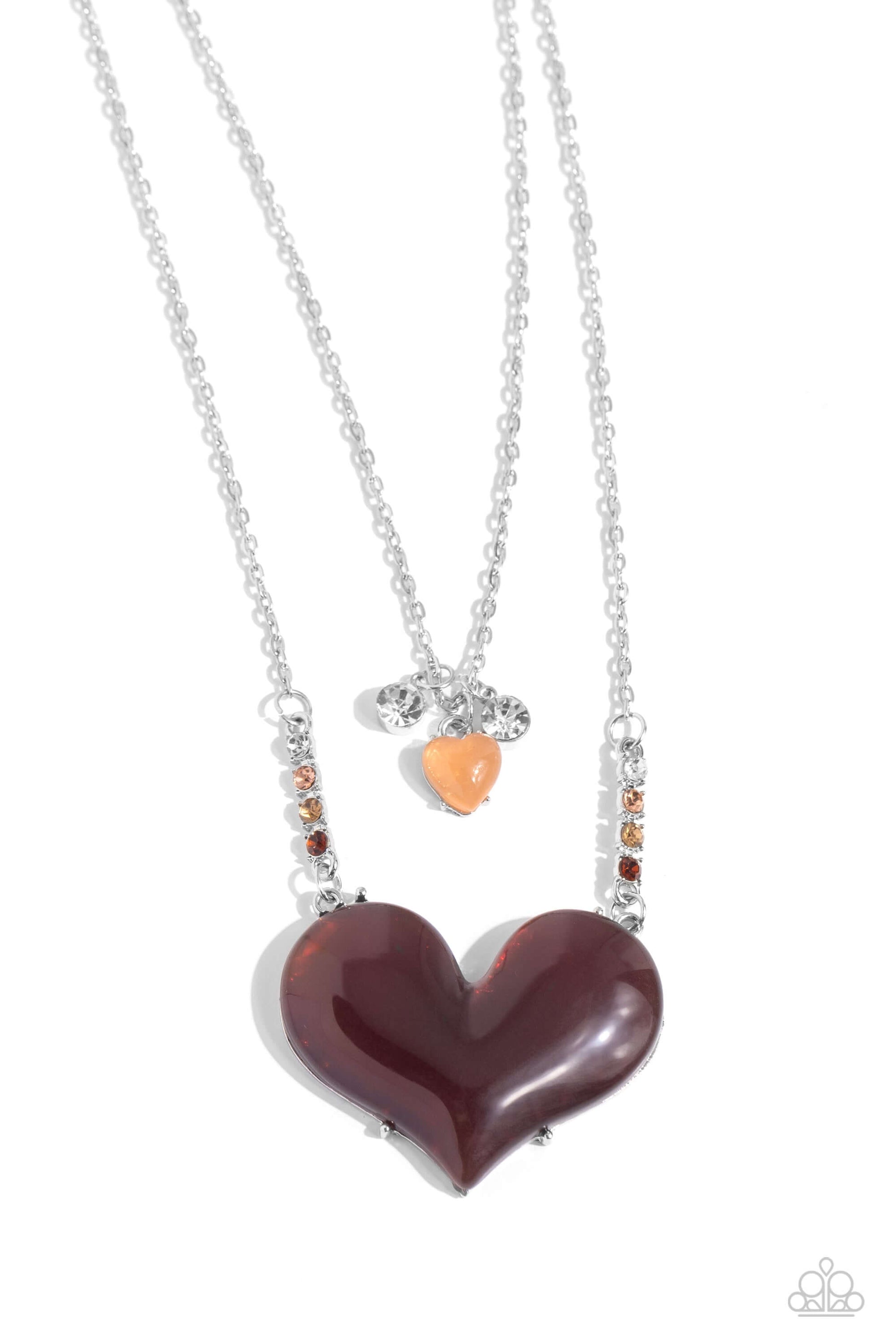 Heart-Racing Recognition - Brown Paparazzi Necklace $5 Jewelry with Janet Morgan Necklaces