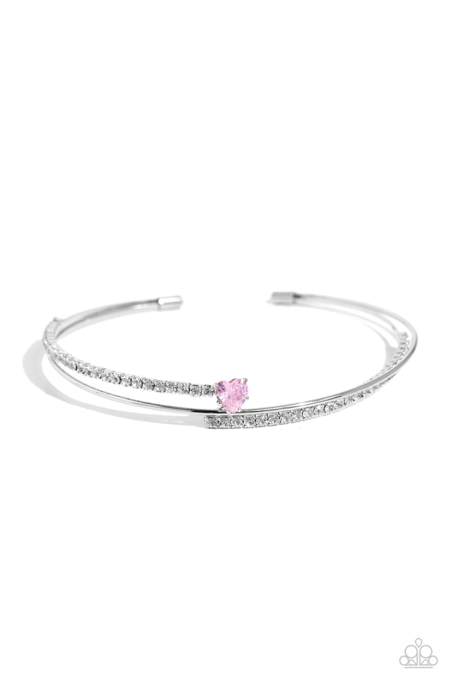 Sensational Sweetheart - Pink Paparazzi Heart Bracelet $5 Jewelry with Janet Morgan Bracelets