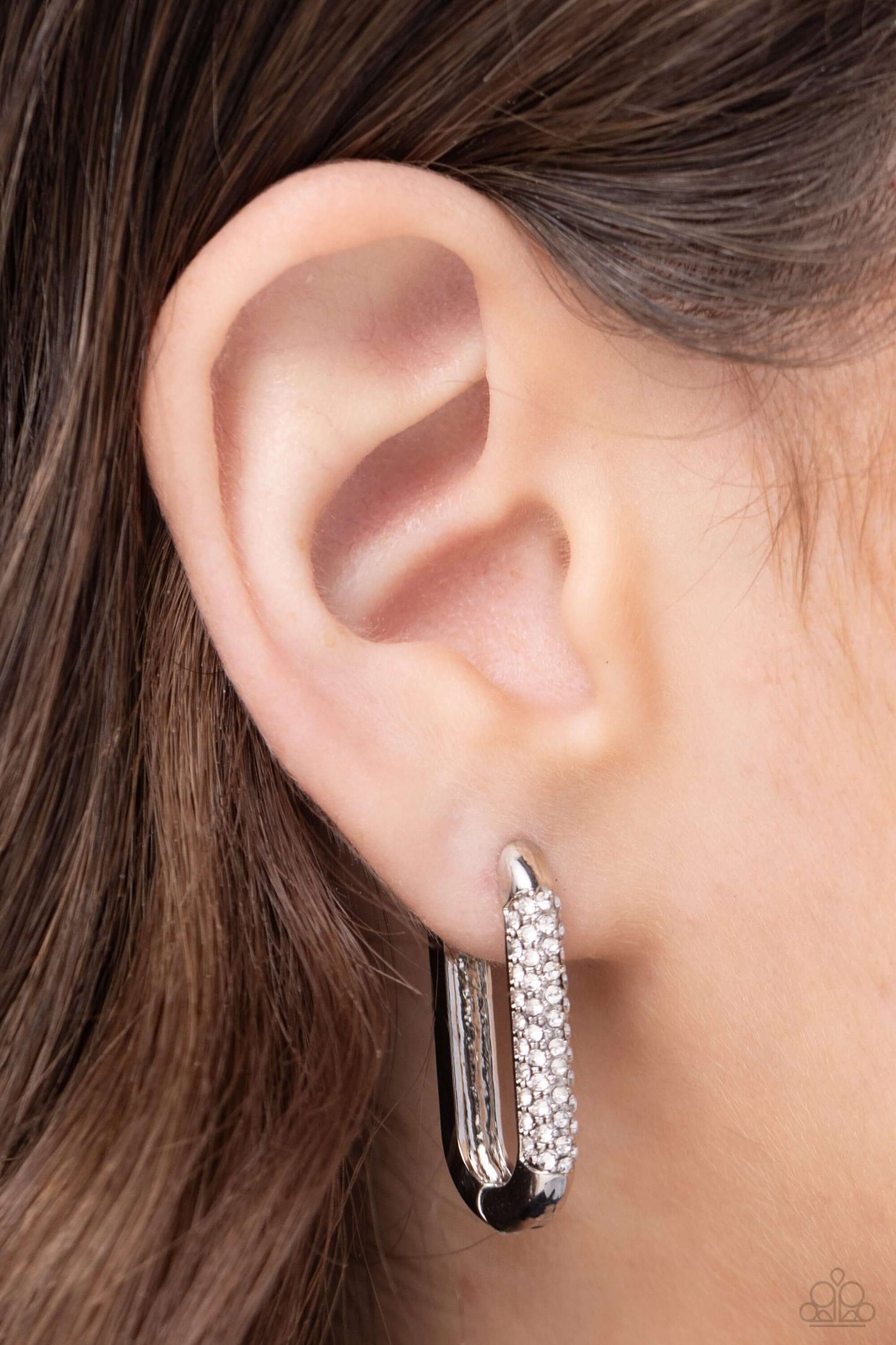 Generating Glitter - White Paparazzi Earrings $5 Jewelry with Janet Morgan Earrings