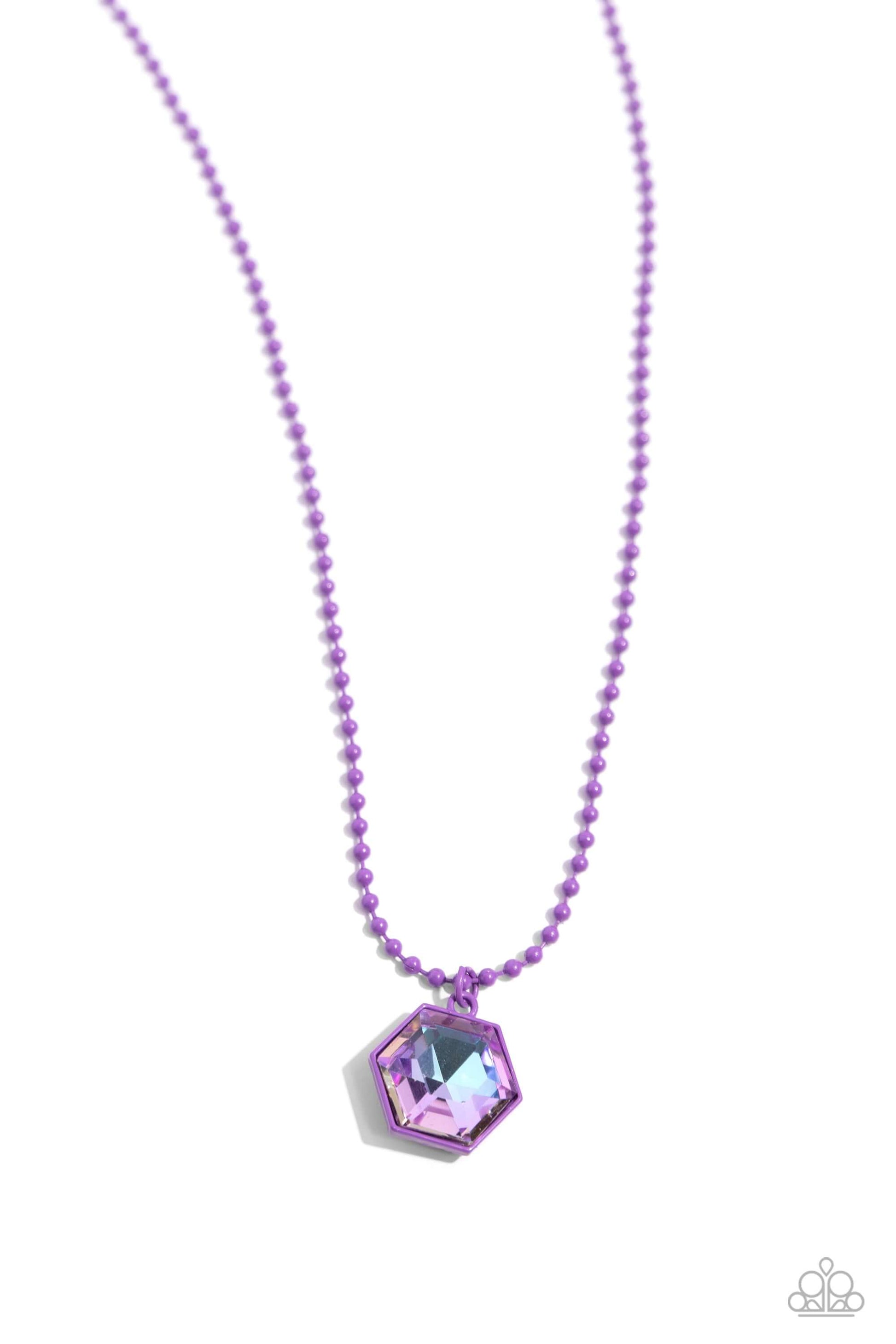 Sprinkle of Simplicity - Purple Paparazzi Necklace Accessories, Necklace, purple, Short Necklace