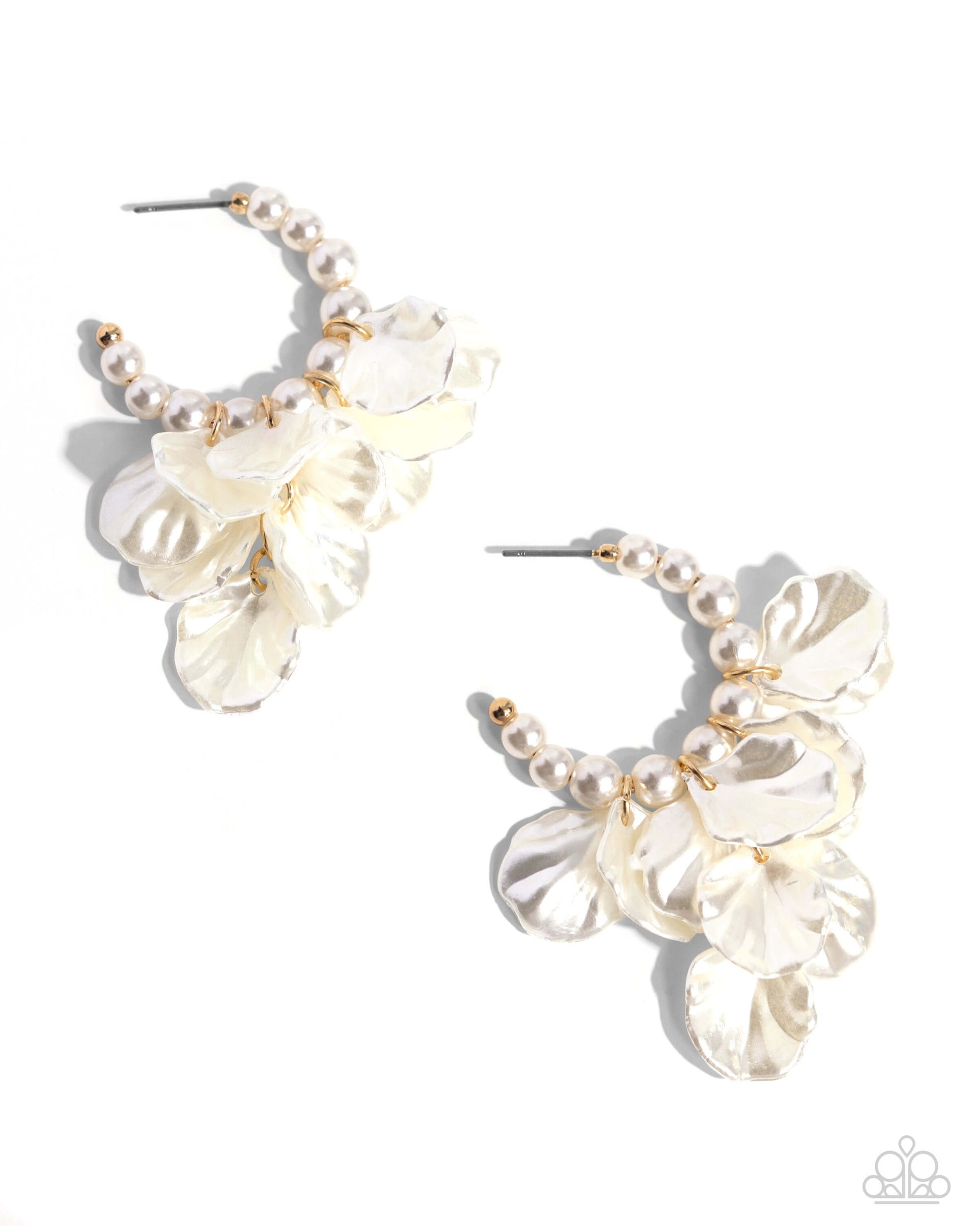 Frilly Feature - Gold Paparazzi Earrings $5 Jewelry with Janet Morgan Earrings