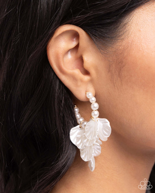 Frilly Feature - Gold Paparazzi Earrings $5 Jewelry with Janet Morgan Earrings